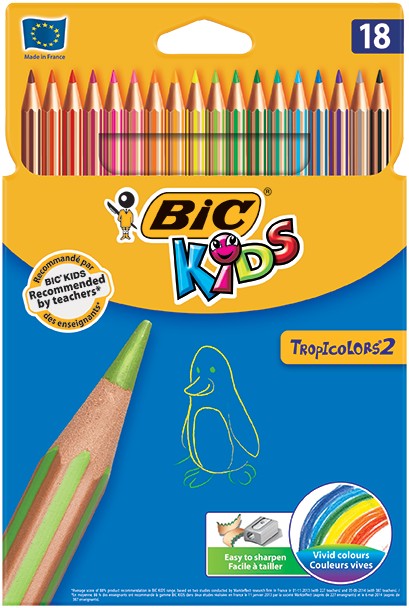 BIC Kids Tropicolors Color Pencils Pack of 18 Cheap