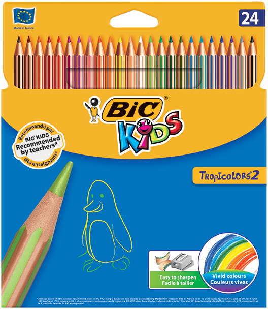 BIC Kids Tropicolors Coloring Pencils 24-set