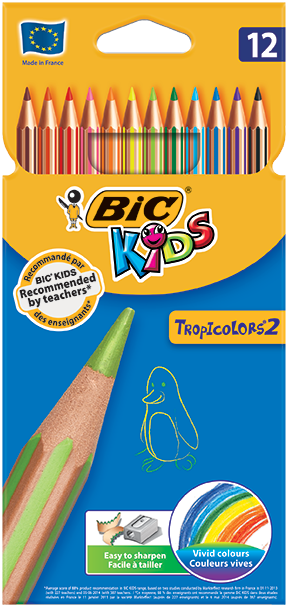 TROPICOLORS 2 Colouring pencils Bic Kids