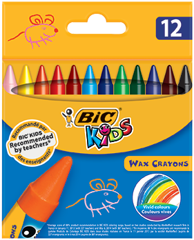 BiC Plastidecor colored waxes cylindrical wax resistant to breakage can be  erased and sharpened, just like the ideal color pencils for children from  30 months to 24 assorted color paints case Di - AliExpress